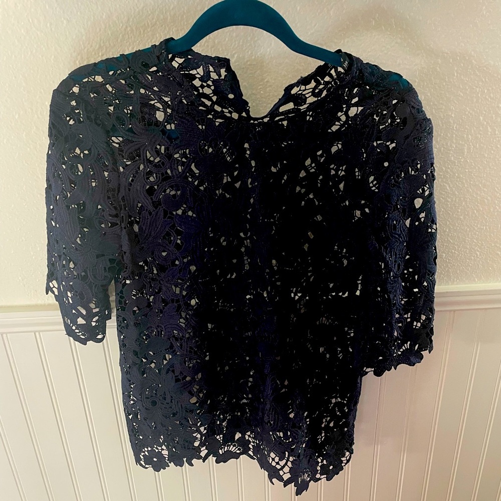 Zara Lace embroidered blouse size S